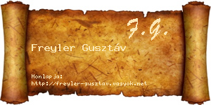 Freyler Gusztáv névjegykártya